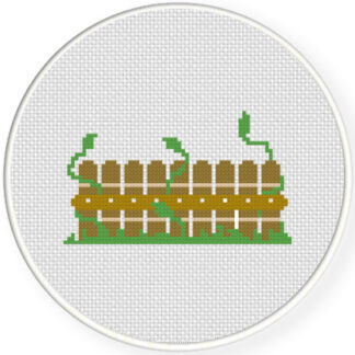 Vine Fence Cross Stitch Pattern