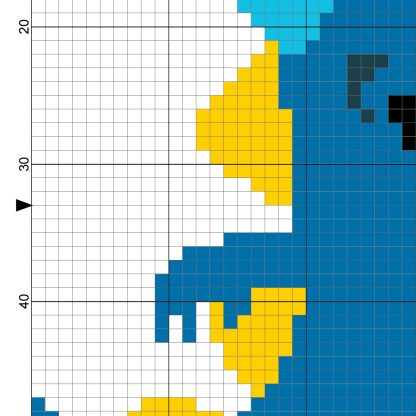 Charts Club Members Only: Blue Monster Cross Stitch Pattern – Daily ...