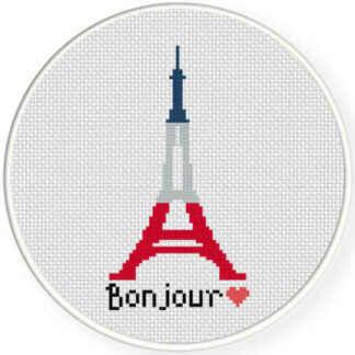 Bonjour Cross Stitch Pattern