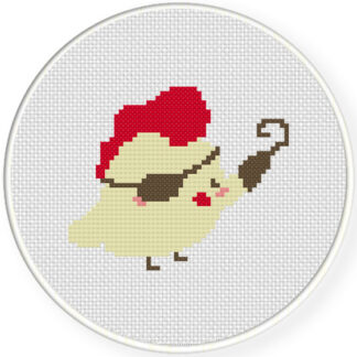 Chicken Pirate Cross Stitch Pattern
