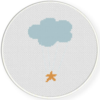 Clouded Star Cross Stitch Pattern