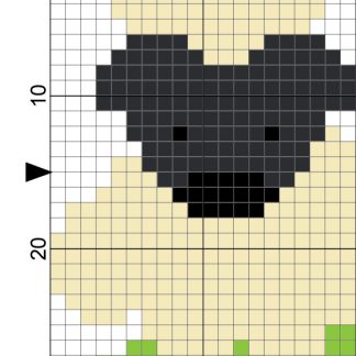 Cute Sheeps Line Cross Stitch Pattern – Daily Cross Stitch