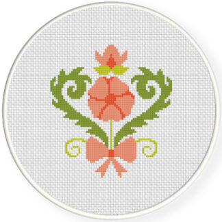 Charts Club Members Only: Deco Bouquet Cross Stitch Pattern