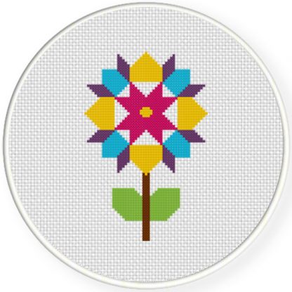 Charts Club Members Only: Geometric Bloom Cross Stitch Pattern – Daily ...