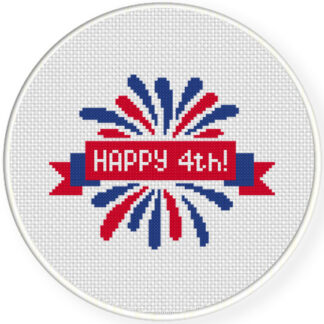 Happy 4th Cross Stitch Pattern