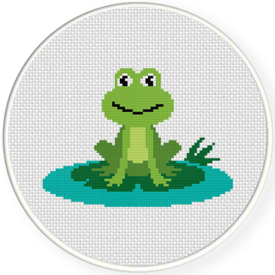 Happy Frog Cross Stitch Pattern – Daily Cross Stitch