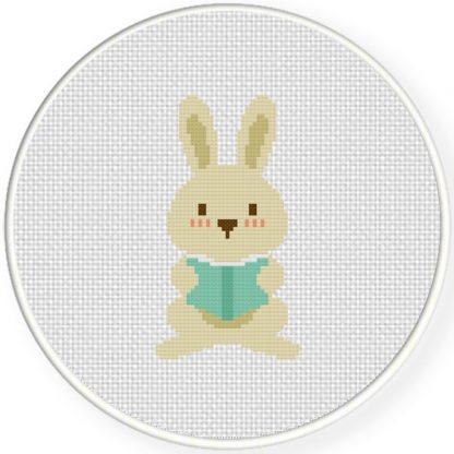 Reading Bunny Cross Stitch Pattern – Daily Cross Stitch