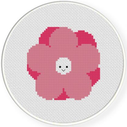 Smiling Flower Cross Stitch Pattern – Daily Cross Stitch