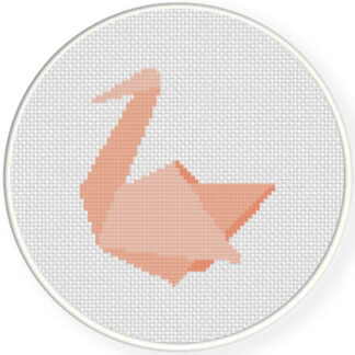 Swan Origami Cross Stitch Pattern