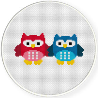 Charts Club Members Only: Two Owls Cross Stitch Pattern
