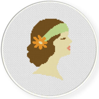 Charts Club Members Only: Vintage Lady Cross Stitch Pattern