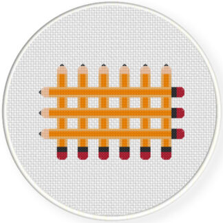 Waffle Pencil Cross Stitch Pattern