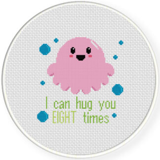8 Times Hug Cross Stitch Pattern