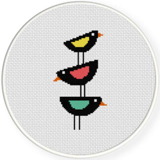 Birds Stack Cross Stitch Pattern