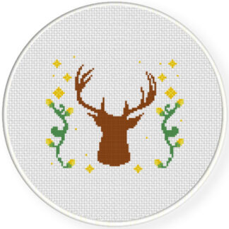 Buck Wreath Cross Stitch Pattern