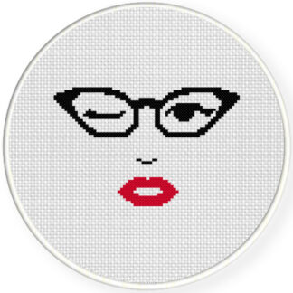 Charts Club Members Only: Cats Eye Glasses Cross Stitch Pattern