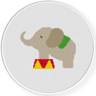 Charts Club Members Only: Circus Elephant Cross Stitch Pattern