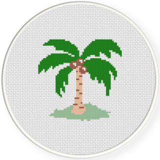 Coconut Tree Cross Stitch Pattern