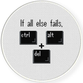 Charts Club Members Only: Ctrl Alt Delete Cross Stitch Pattern