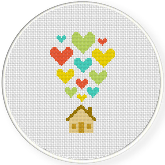 Home Love Family Cross Stitch Pattern Home Decor Cross Stitch Pattern #lov_005 Home Love Family Pattern Valentine Cross Stitch Pattern