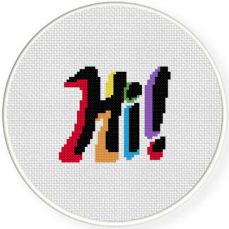Charts Club Members Only: Hi! Cross Stitch Pattern