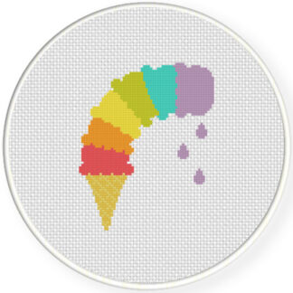 Charts Club Members Only: Ice Cream Drips Cross Stitch Pattern