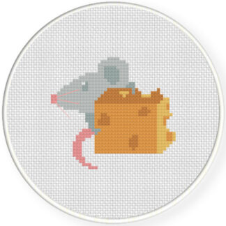 Mouse And Cheese Cross Stitch Pattern