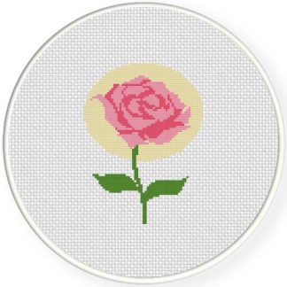 Charts Club Members Only: Pink Rose Cross Stitch Pattern – Daily Cross ...