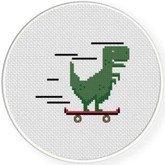 Charts Club Members Only: SkaT-rex Cross Stitch Pattern