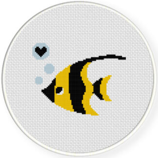 Stripey Fishy Cross Stitch Pattern