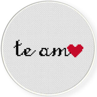 Te Amo Cross Stitch Pattern