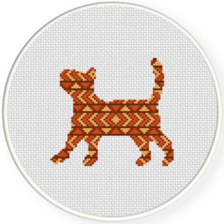 Charts Club Members Only: Tribal Cat Cross Stitch Pattern