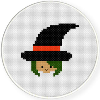 Witch Head Cross Stitch Pattern