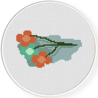 3 Flowers Cross Stitch Pattern