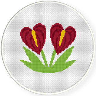 Anthurium Cross Stitch Pattern