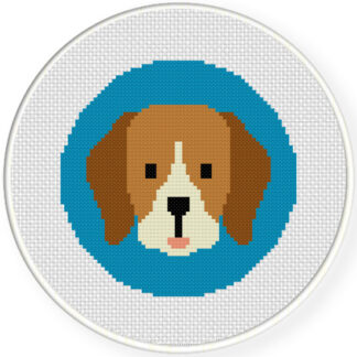 Charts Club Members Only: Beagle Portrait Cross Stitch Pattern