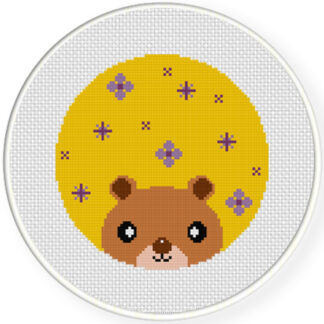 Charts Club Members Only: Bear Peep Cross Stitch Pattern