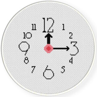 Clock Cross Stitch Pattern
