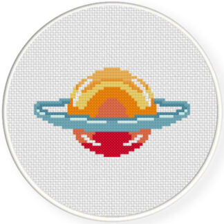 Charts Club Members Only: Colorful Planet Cross Stitch Pattern