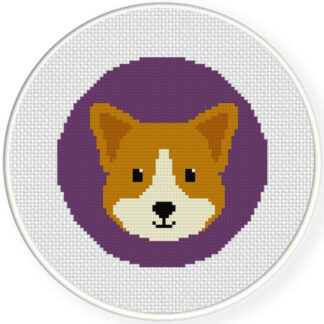 Corgi Portrait Cross Stitch Pattern