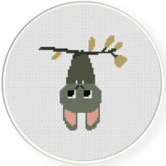 Cute Bat Hanging Cross Stitch Pattern