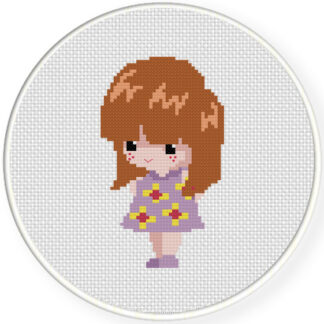 Charts Club Members Only: Cute Ginger Girl Cross Stitch Pattern
