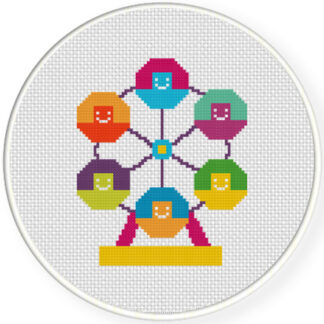 Ferris Wheel Cross Stitch Pattern