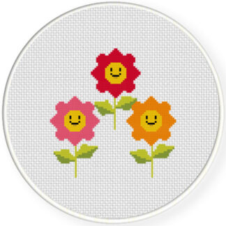 Charts Club Members Only: Happy Flowers Cross Stitch Pattern