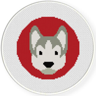 Charts Club Members Only: Husky Portrait Cross Stitch Pattern