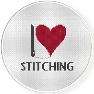 I Heart Stitching Cross Stitch Pattern
