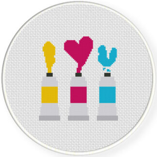 I Love You Paint Cross Stitch Pattern