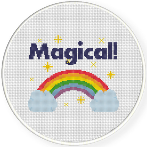 Charts Club Members Only Magical Rainbow Cross Stitch Pattern Daily 