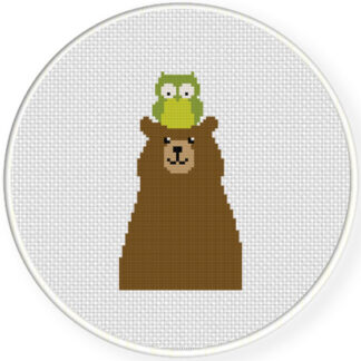 Owl And Bear Cross Stitch Pattern