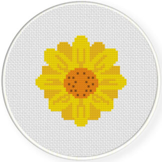 Sunflower And Seeds Cross Stitch Pattern
